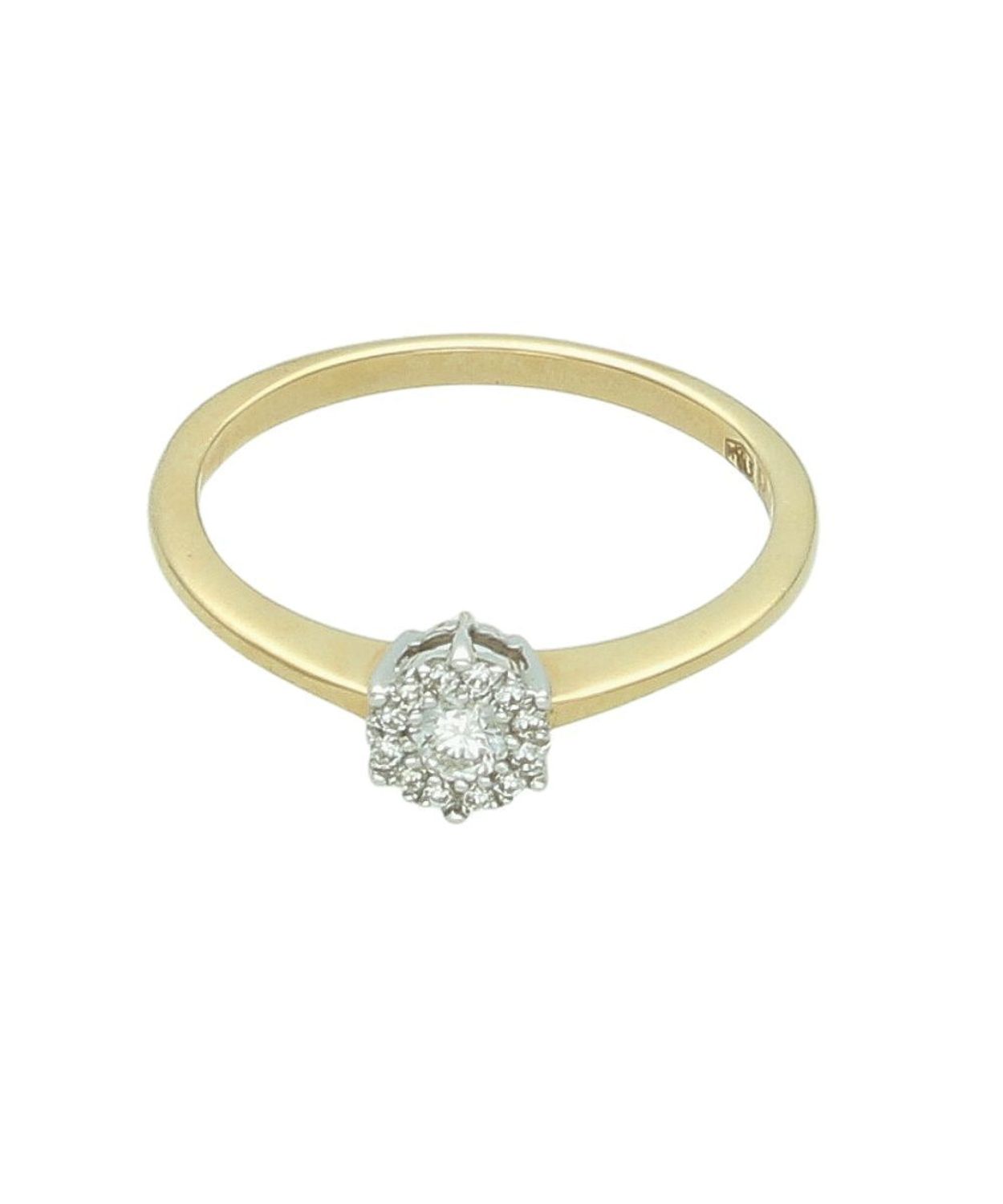 Pierścionek złoty 585 z diamentami 0,15 ct – brylanty w białym złocie – klasyczny DIAMENT,.jpg