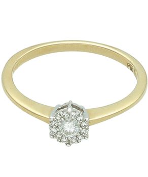 Pierścionek złoty 585 z diamentami 0,15 ct – brylanty w białym złocie – klasyczny DIAMENT,.jpg