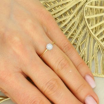 Pierścionek złoty 585 z diamentami 0,15 ct – brylanty w białym złocie – klasyczny DIAMENT Au.jpg