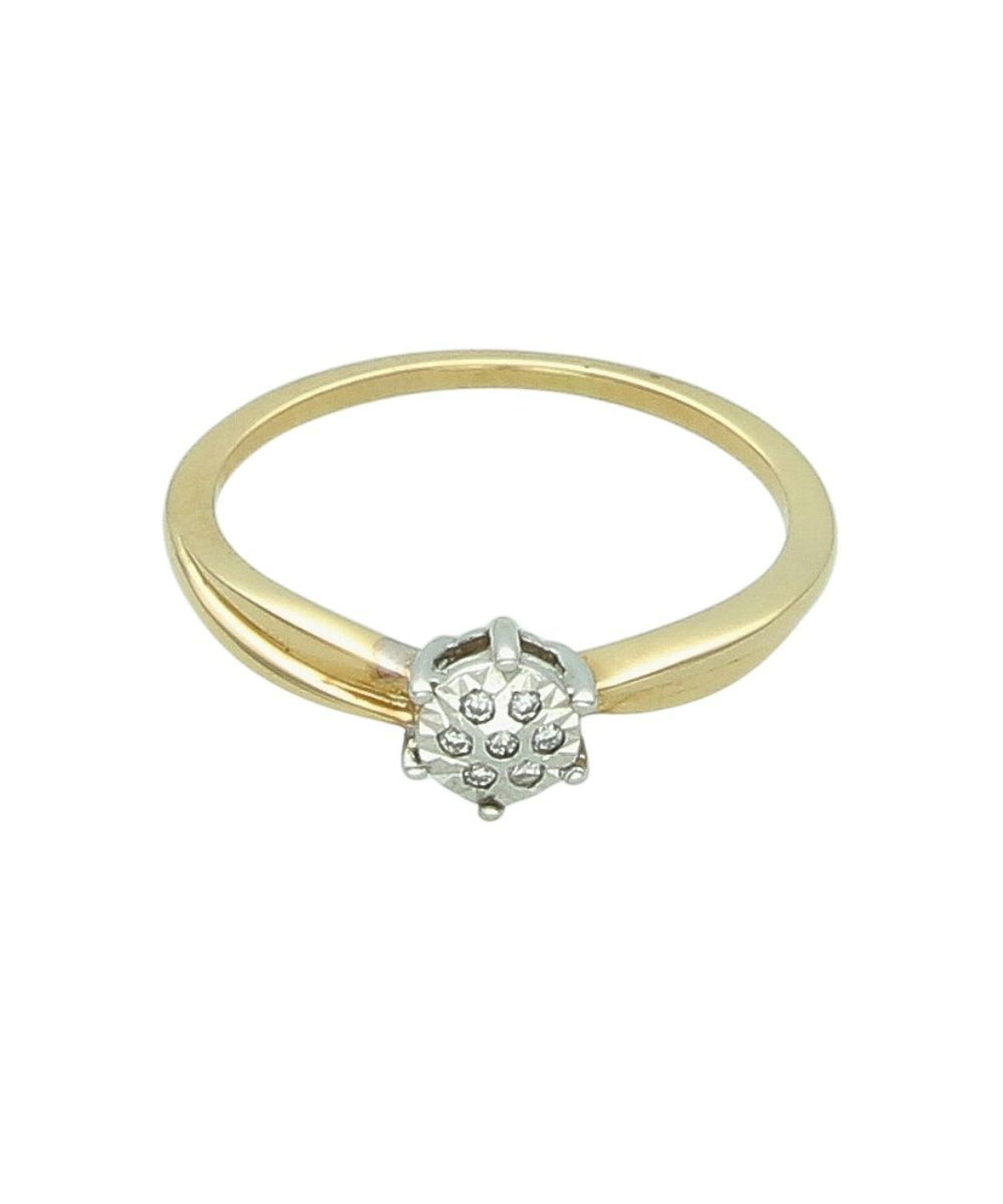 Pierścionek zaręczynowy złoty 585 z diamentami 0,03 ct – klasyczny z białym złotem Au585.jpg