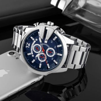 Zegarek męski Perfect M513CH-04 chronograph na srebrnej bransolecie. Męski zegarek Perfect. Zegarek męski na srebrnej bransolecie. Zegarek męski z chronografem. Zegarek męski na prezent (2).jpg