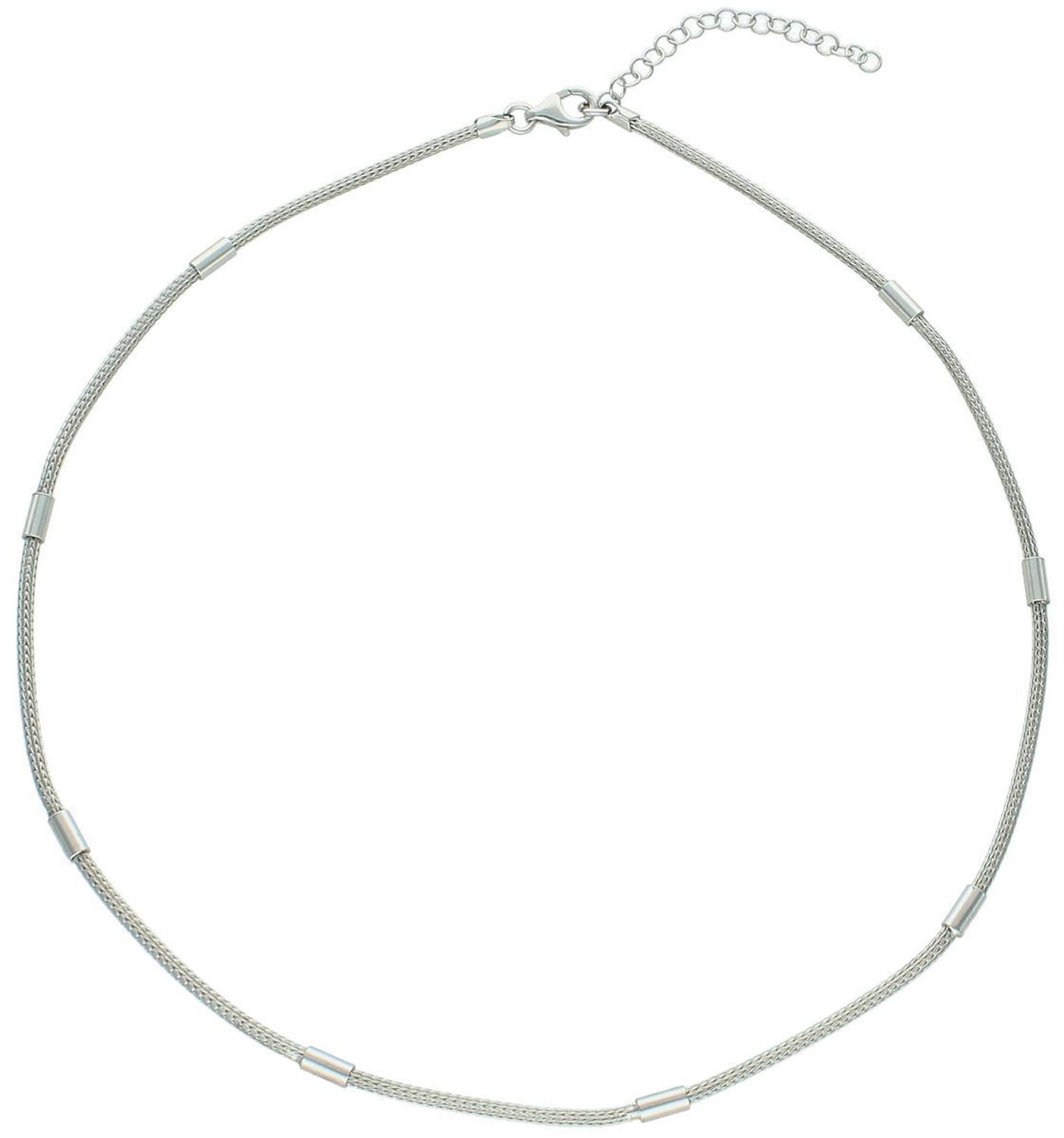 Srebrny naszyjnik łańcuszek z gładkimi blaszkami.jpg