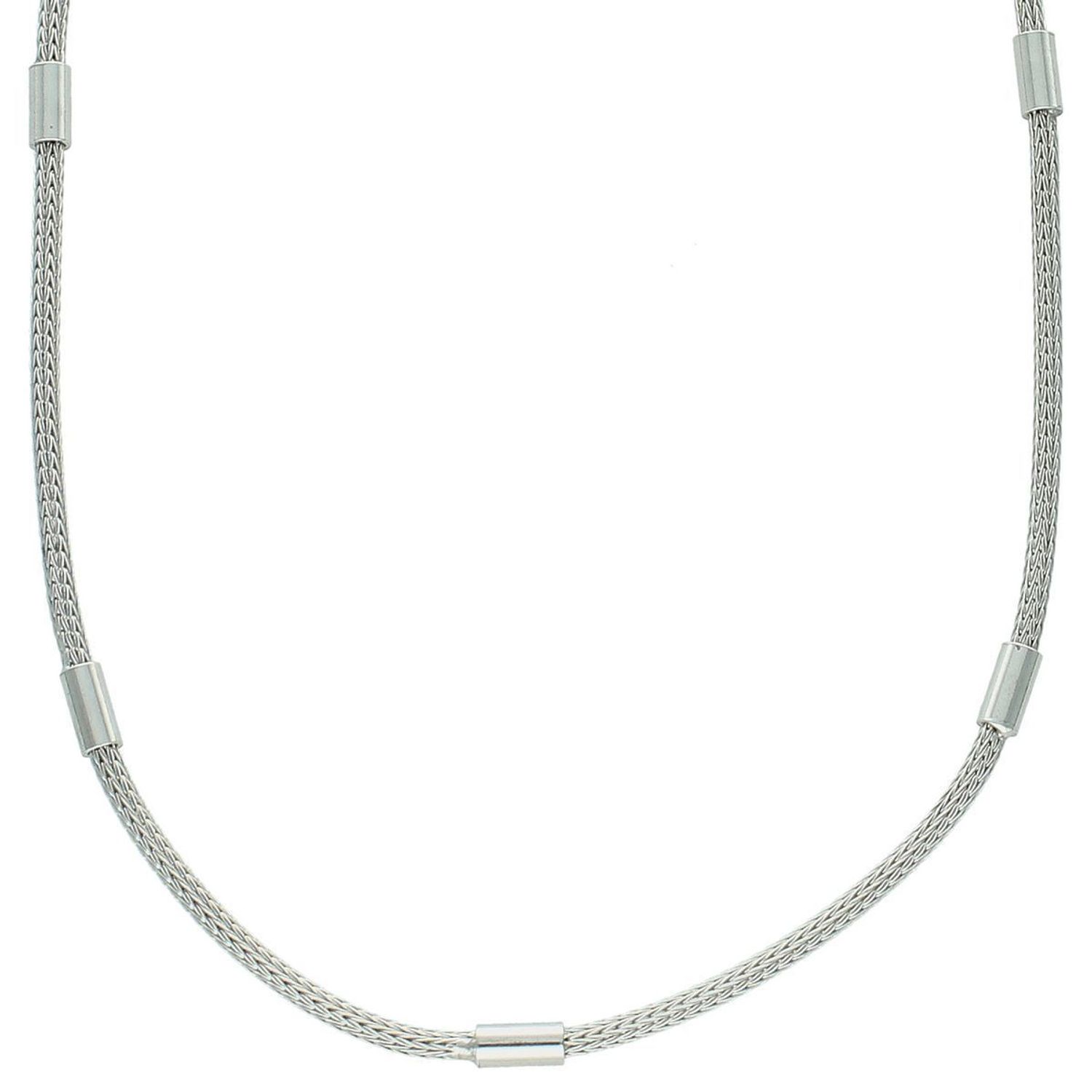 Srebrny naszyjnik łańcuszek z gładkimi blaszkami.jpg