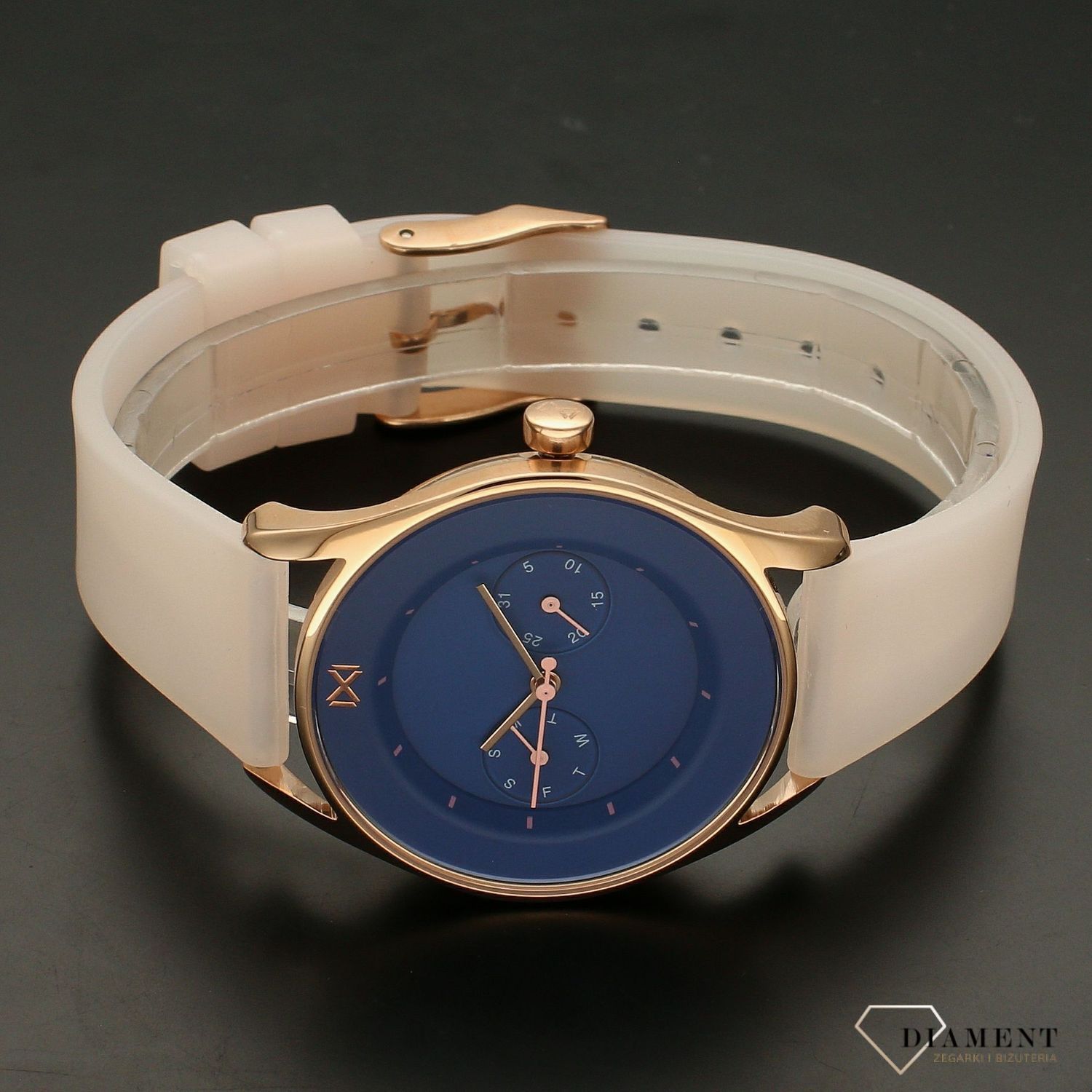 Zegarek damski na pasku MARK MADDOX Venice MC7105-37. Delikatnie różowy pasek z tworzywa sztucznego (2).jpg