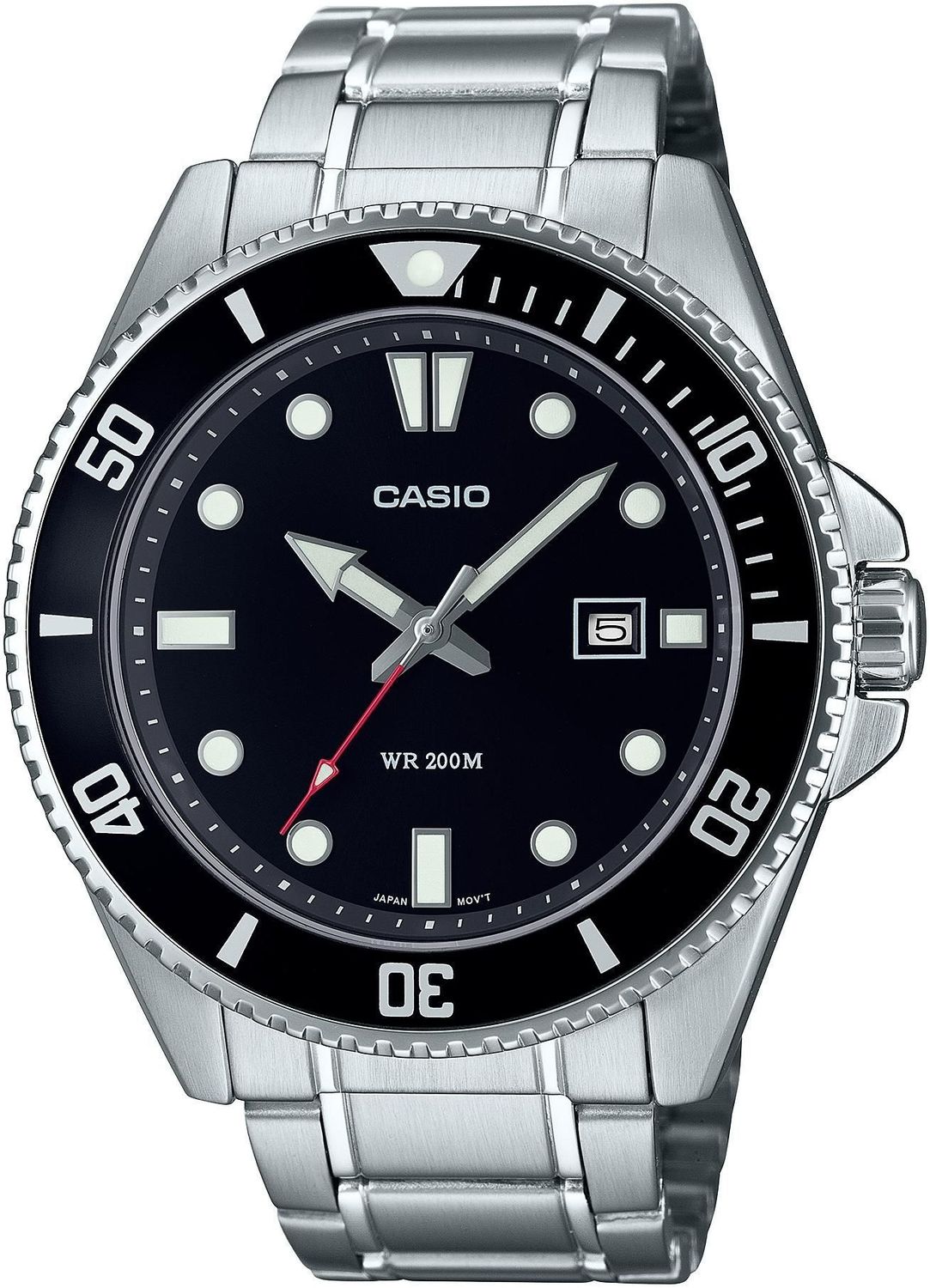 Zegarek męski Casio Duro Diver MDV-107D-1A1VEF 200M – czarny, stalowa bransoleta.jpg