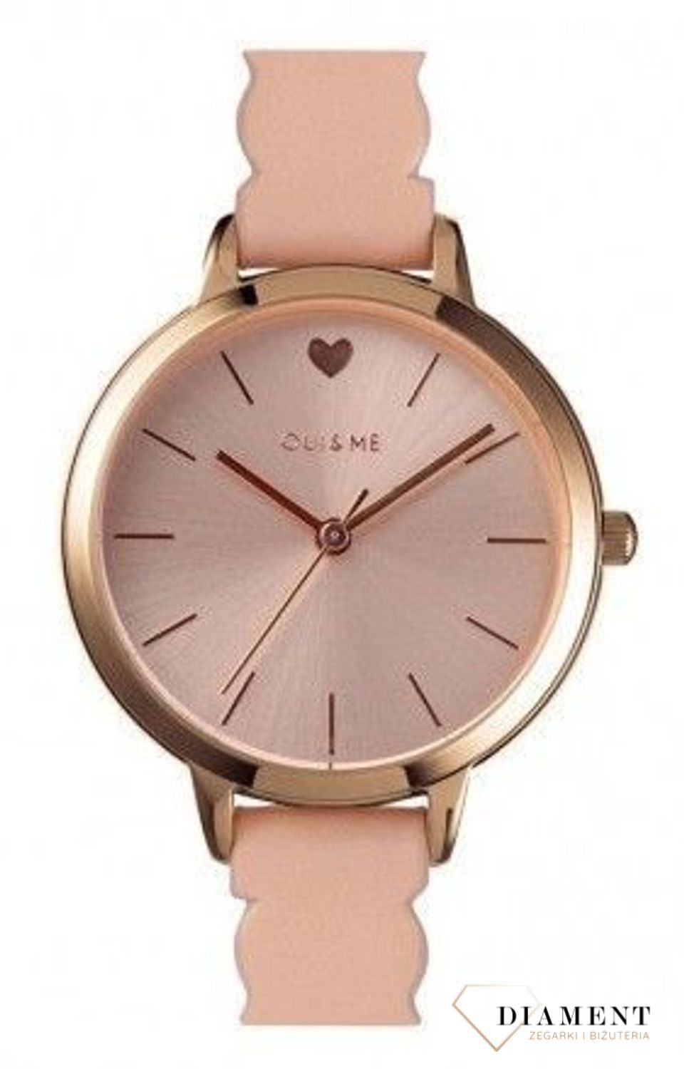 Zegarek damski OUI&ME ME010144 z ozdobnym beżowym paskiem.jpg