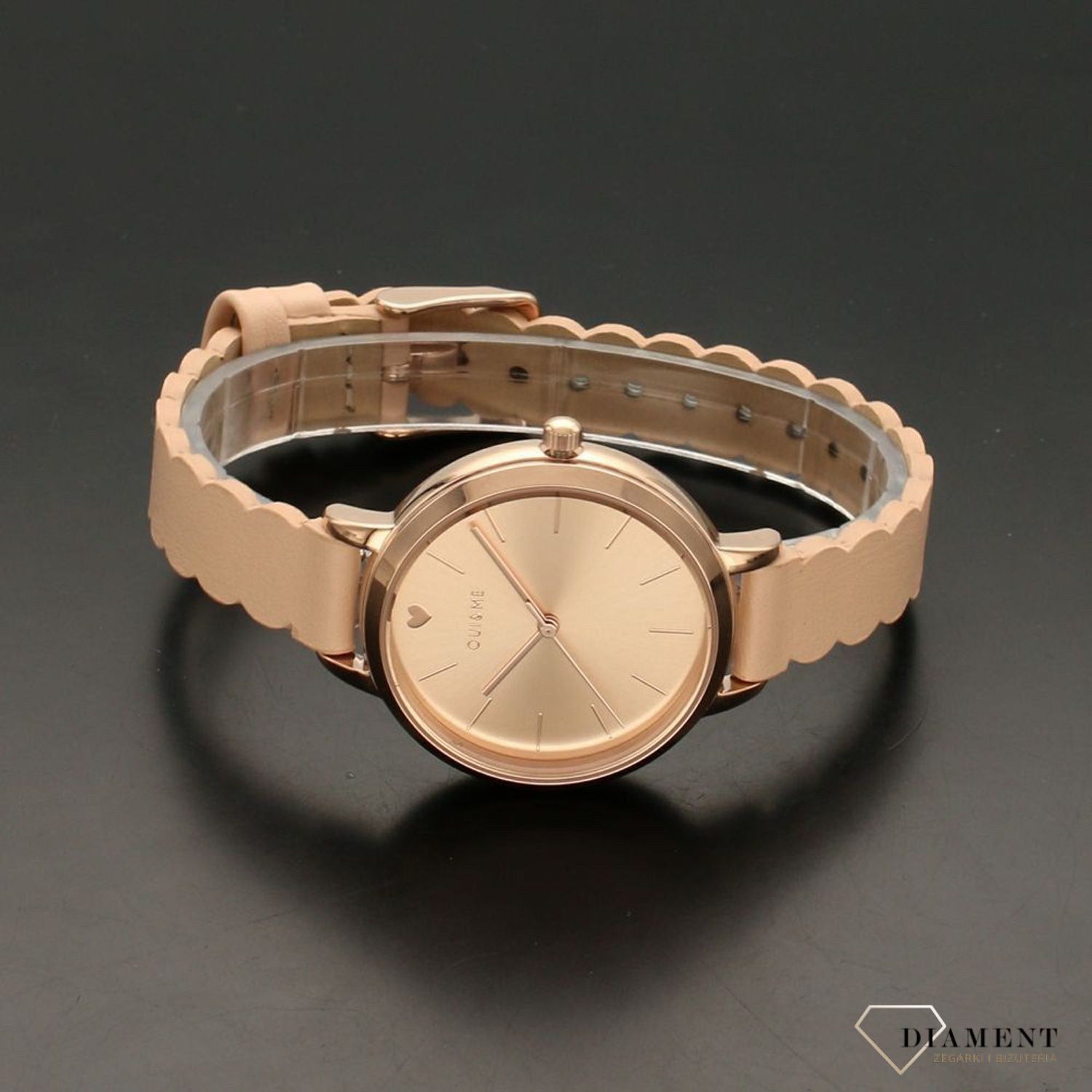 Zegarek damski OUI&ME ME010144 z ozdobnym beżowym paskiem.jpg