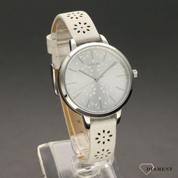 Zegarek damski OUI&ME srebrna tarcza z modnym motywem kwiatów w kolorze białym. To elegancki zegarek, który przypadnie do gustu (1).jpg