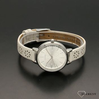 Zegarek damski OUI&ME srebrna tarcza z modnym motywem kwiatów w kolorze białym. To elegancki zegarek, który przypadnie do gustu (3).jpg