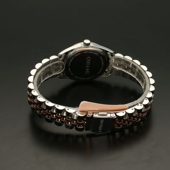 Zegarek damski na bransolecie w kolorze srebra i różowego złota Oui&Me zestaw prezentowy z bransoletką z koniczynkami  ME010280. 🎁  (5).jpg
