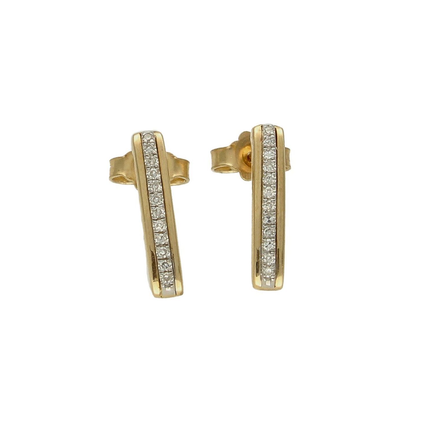 Złote kolczyki damskie DIAMENT, diamenty ME206. Przepiękne kolczyki złote z brylantami. Klasyka w najlepszym wydaniu. Złoto i brylanty to wyjątkowe połączenie, które kobiety wprost uwielbiają.jpg