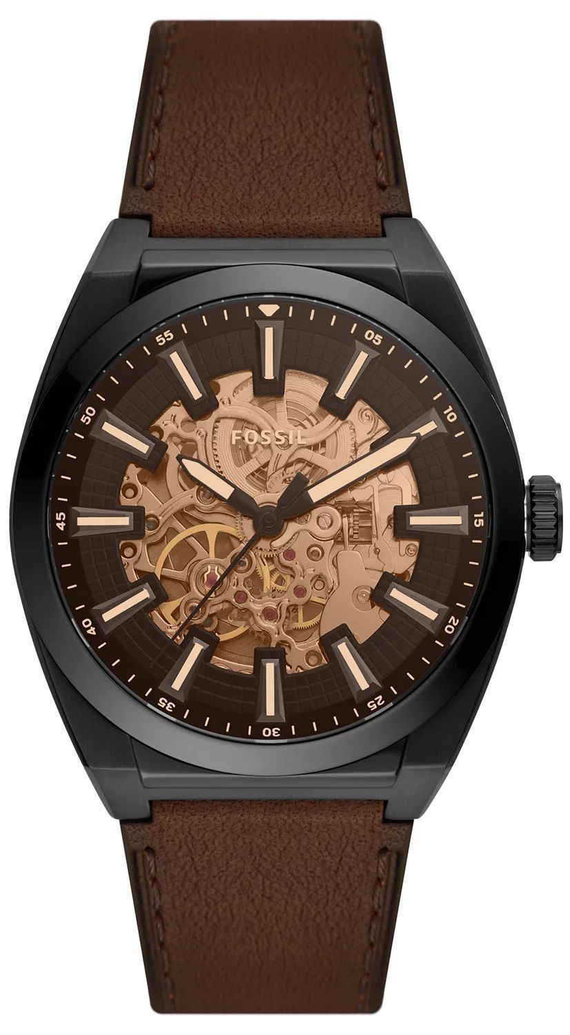 Zegarek męski Fossil EVERETT Automatic na brązowym pasku ME3207.jpg