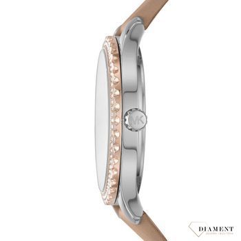 Zegarek damski Michael Kors Layton na pasku MK2910 ✅ Zegarek damski modowy z wytrzymałą i solidną okrągłą kopertą wykonaną ze stali ozdobioną dookoła cyrkonią (1).jpg