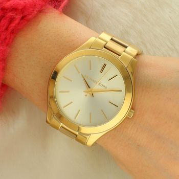 Zegarek damski Michael Kors Slim Runway MK3179 – złoty  Elegancki klasyk złoty kolor.jpg