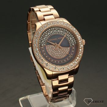 Zegarek damski na złotej bransolecie Michael Kors MK4624 z tarczą w kolorze różowego złota.  (1).jpg