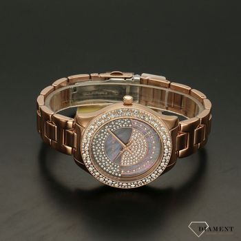 Zegarek damski na złotej bransolecie Michael Kors MK4624 z tarczą w kolorze różowego złota.  (3).jpg