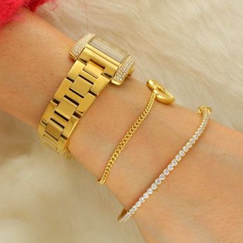 Zestaw prezentowy Michael Kors Emery MK7510SET – zegarek + 2 bransoletki kolor złoty i cyrkonie.jpg