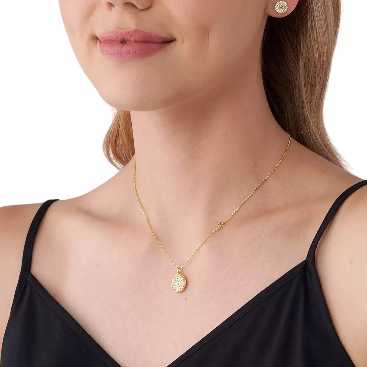 Michael Kors Brilliance stal szlachetna Zestaw MKC1699SET – naszyjnik pozłacany i dwie pary kolczyków zdobione cyrkoniami. Elegancki zestaw w pudełku, idealny jako prezent lub do codziennych i wyjątkowych stylizacji.1.jpg