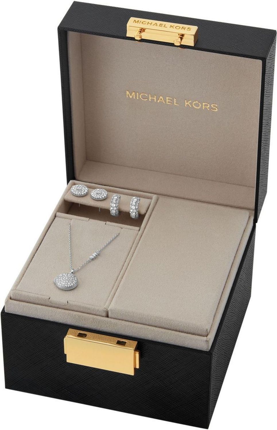 naszyjnik Michael Kors, Michael Kors zestaw biżuterii, naszyjnik srebrny 925, kolczyki Michael Kors, zestaw naszyjnik + kolczyki, biżuteria damska luksusowa, naszyjnik z kryształkami, MKC1700SET1.jpg