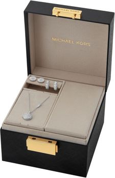 naszyjnik Michael Kors, Michael Kors zestaw biżuterii, naszyjnik srebrny 925, kolczyki Michael Kors, zestaw naszyjnik + kolczyki, biżuteria damska luksusowa, naszyjnik z kryształkami, MKC1700SET1.jpg