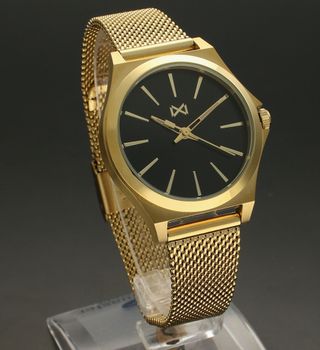 Zegarek damski na bransolecie MARK MADDOX MM7102-57. Zegarek na bransolecie w kolorze złotym. Zegarek z czarną tarczą. Zegarek elegancki (3).jpg