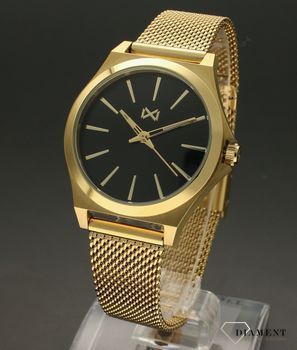 Zegarek damski na bransolecie MARK MADDOX MM7102-57. Zegarek na bransolecie w kolorze złotym. Zegarek z czarną tarczą. Zegarek elegancki (4).jpg