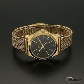 Zegarek damski na bransolecie MARK MADDOX MM7102-57. Zegarek na bransolecie w kolorze złotym. Zegarek z czarną tarczą. Zegarek elegancki (5).jpg