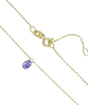 Złoty naszyjnik damski 585 z tanzanitem i diamentem HSI 0,03 ct – subtelny blask zapięcie.jpg