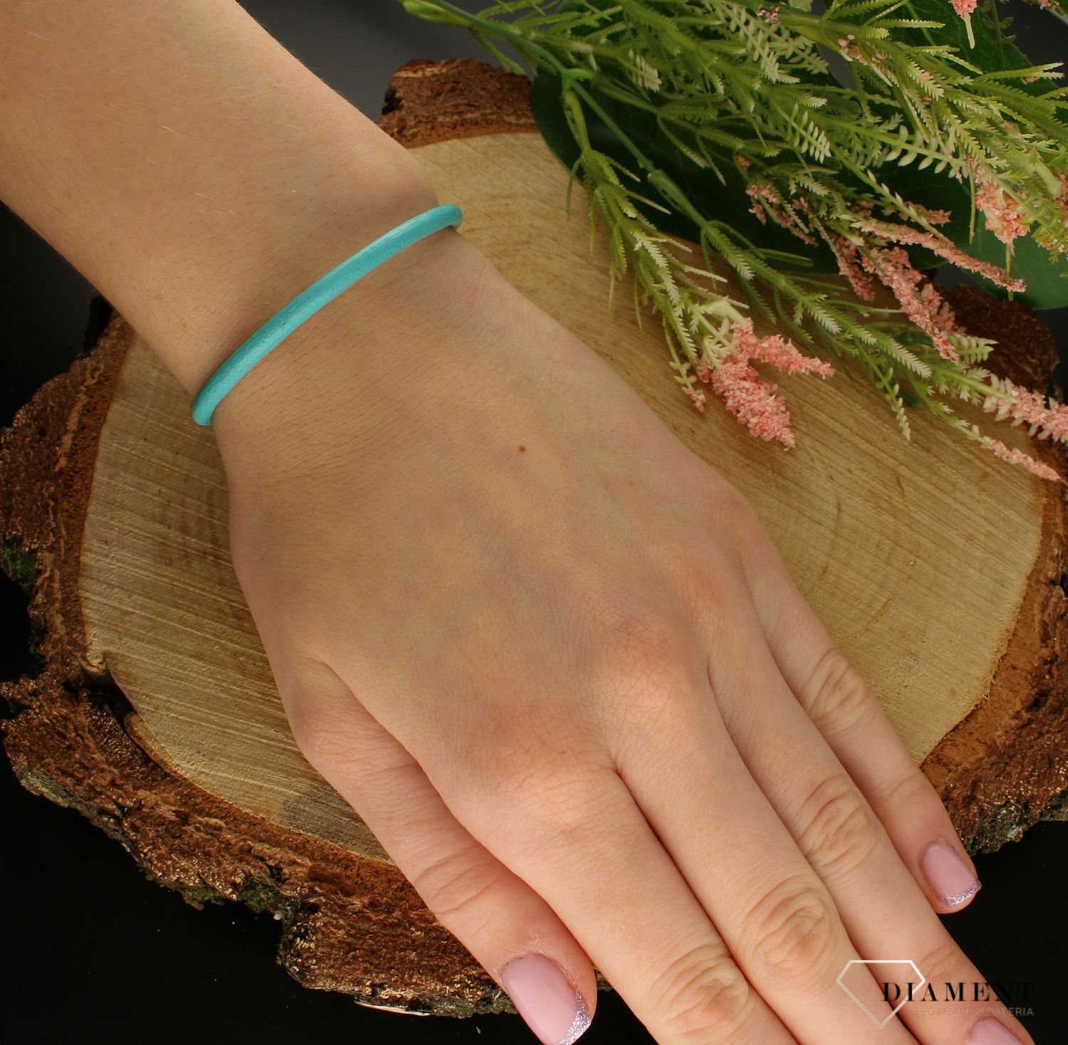 Bransoleta stalowa w turkusowym odcieniu MQ-SSB941. Na prezent. Bransoletka ze stali. Kolorowa bransoletka. Będzie też pięknym dodatkiem do codziennej stylizacji..jpg