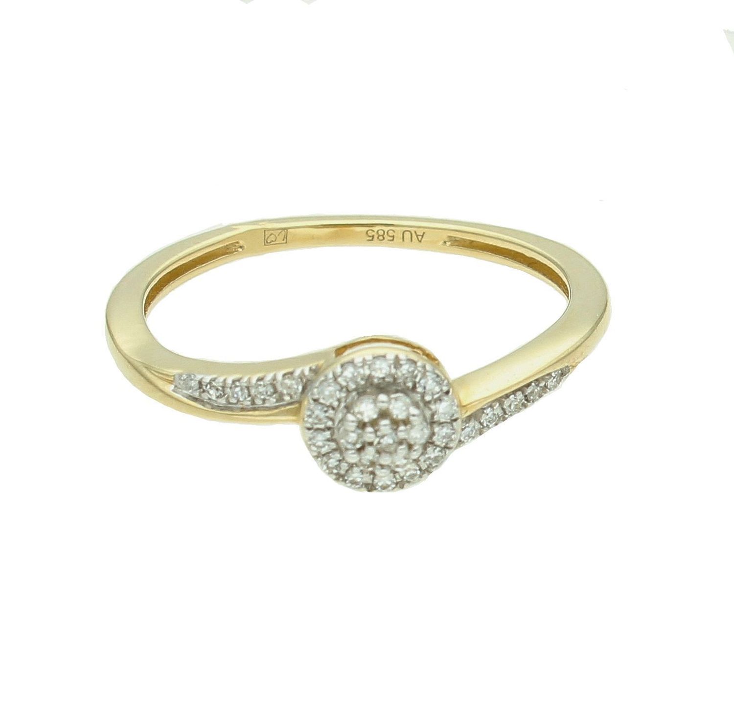 Damski pierścionek złoty 585 Pierścionek zaręczynowy z subtelnymi Diamentami 0,10 ct  MR21670Y (1).jpg