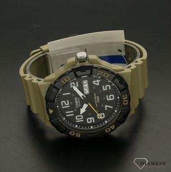 Zegarek męski Casio MRW-210H-5AVEF. Zegarek męski Casio MRW-210H-5AVEF wyposażony jest w kwarcowy mechanizm, zasilany za pomocą baterii.W zegarku zastosowano trwały pasek, który wykonano z wysokiej jakości gumy w kolorze khaki. (5).jpg