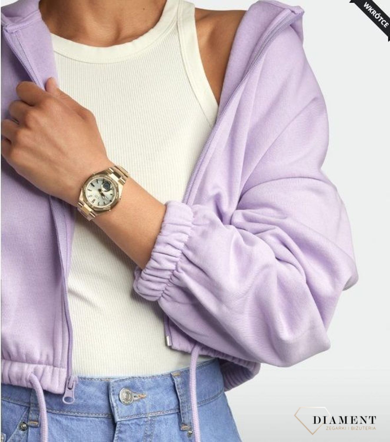 Zegarek damski Baby-G Casio Solar Bluetooth MSG-B100DG-9AER.webp