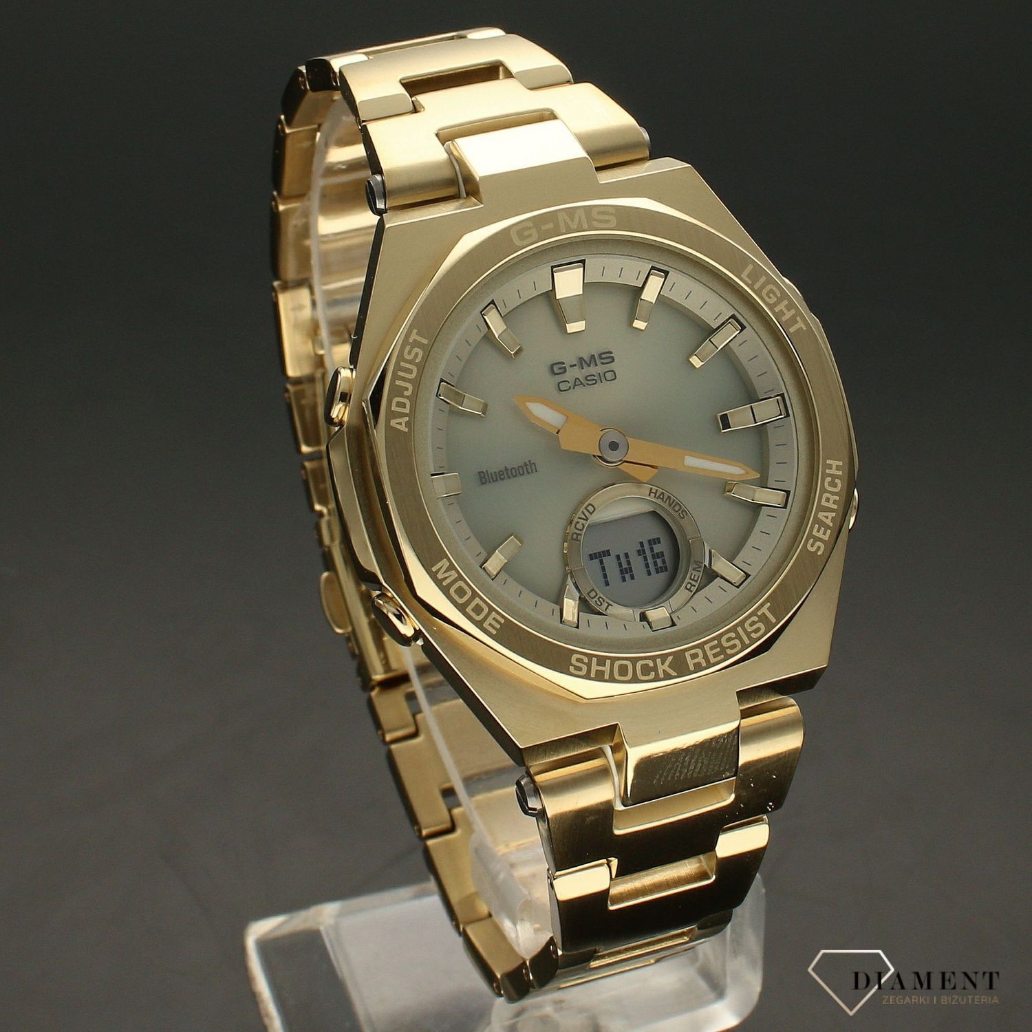 Zegarek damski Baby-G Casio Solar Bluetooth MSG-B100DG-9AER.webp