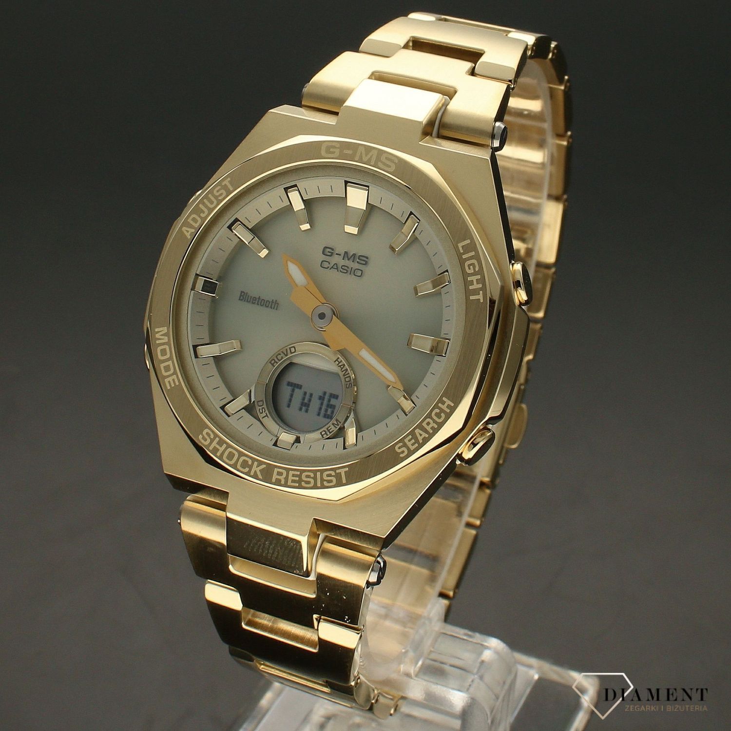 Zegarek damski Baby-G Casio Solar Bluetooth MSG-B100DG-9AER.webp