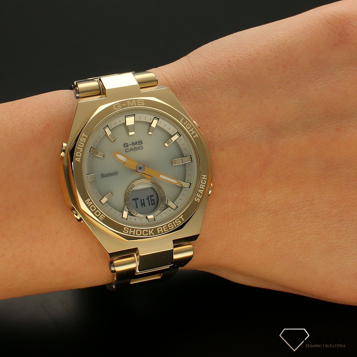 Zegarek damski Baby-G Casio Solar Bluetooth MSG-B100DG-9AER.webp