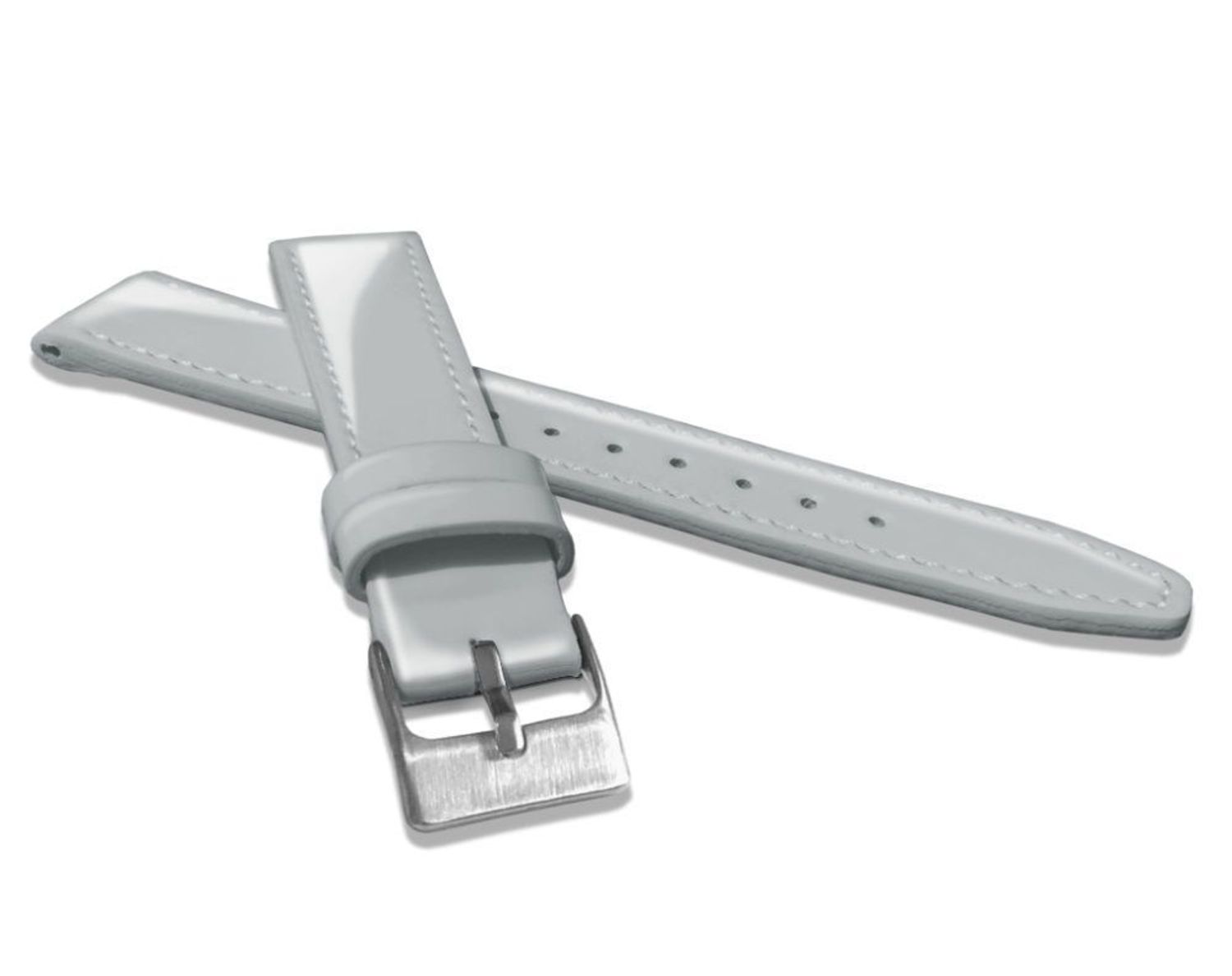 Pasek do zegarkla szary połysk 22 mm LAVVU ze stalową sprzączką.jpg