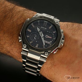 Zegarek męski Casio G-Shock Exclusive MT-G Bluetooth MTG-B2000D-1AER. Zegarek o eleganckim wyglądzie połączony z sportową wstawką świetnie się sprawdzi jako czasomier (1).jpg