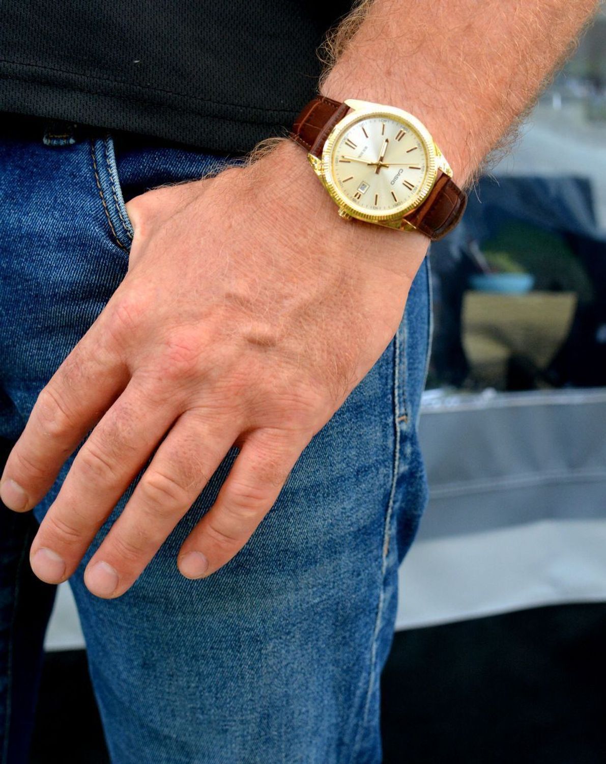 Zegarek męski Casio MTP-1302PGL-9AVEF Timeless Collection brązowy pasek.jpg