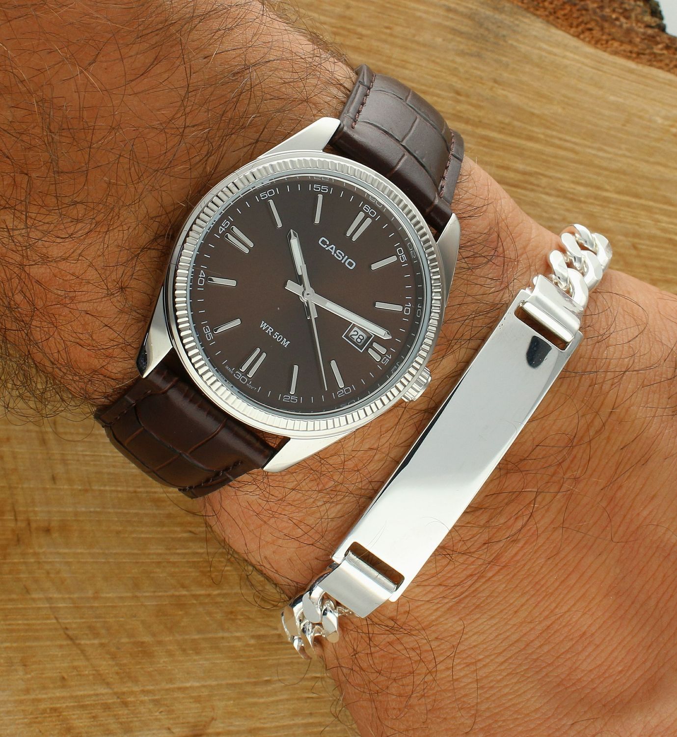 Zegarek męski Casio MTP-1302PL-5AVEF Timeless Collection brązowy na pasku.jpg