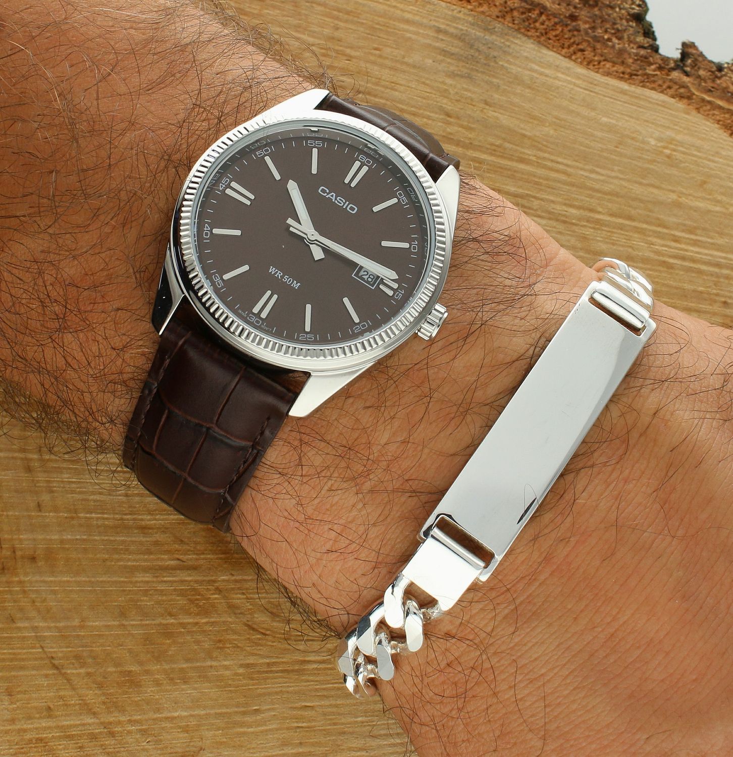 Zegarek męski Casio MTP-1302PL-5AVEF Timeless Collection brązowy na pasku.jpg