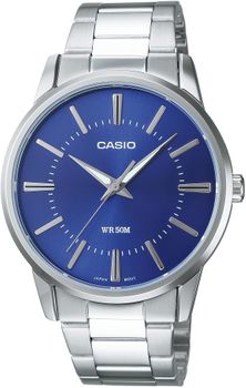 Zegarek męski Casio Classic MTP-1303PD-2AVEG – niebieska tarcza, stalowa bransoleta, kwarcowy.jpg