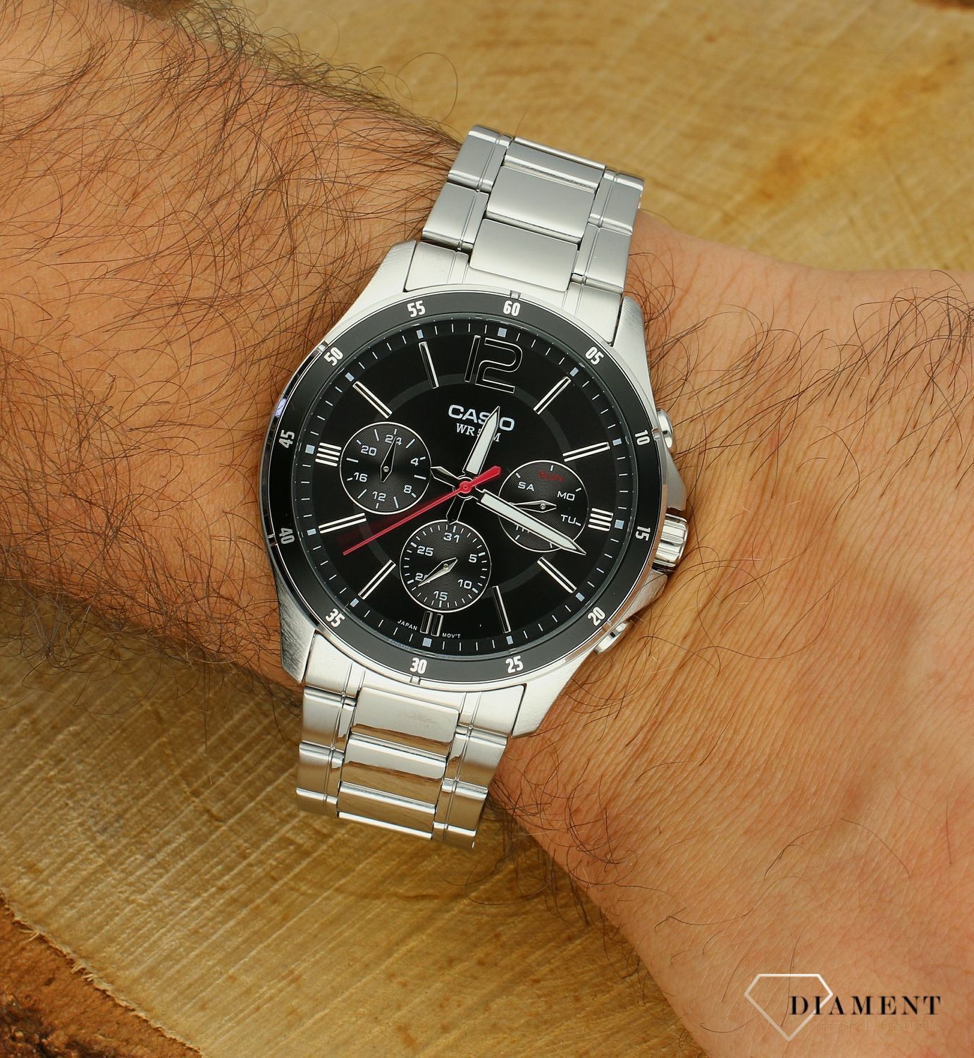 Zegarek męski Casio na bransolecie MTP-1374PD-1AVEF. Męski zegarek na bransolecie. Męski zegarek Casio. Zegarek męski Casio na prezent. Zegarek męski klasyczny na baterię..jpg