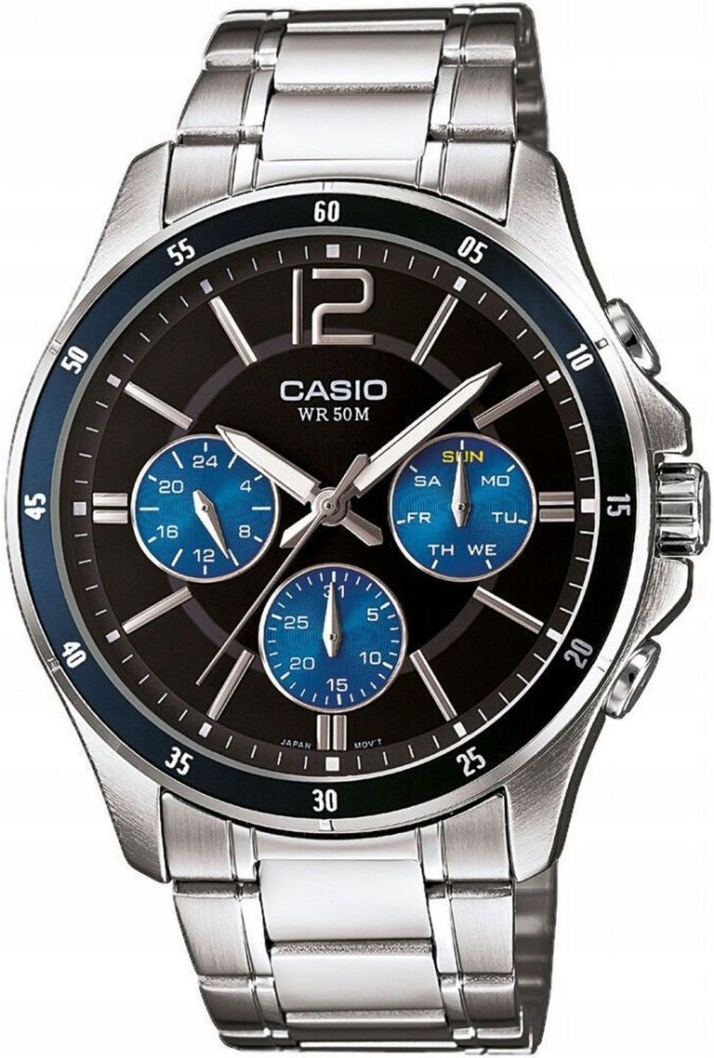 Zegarek męski Casio na bransolecie MTP-1374PD-2AVEF. Męski zegarek na bransolecie. Męski zegarek Casio. Zegarek męski Casio na prezent. Zegarek męski klasyczny na baterię..jpg