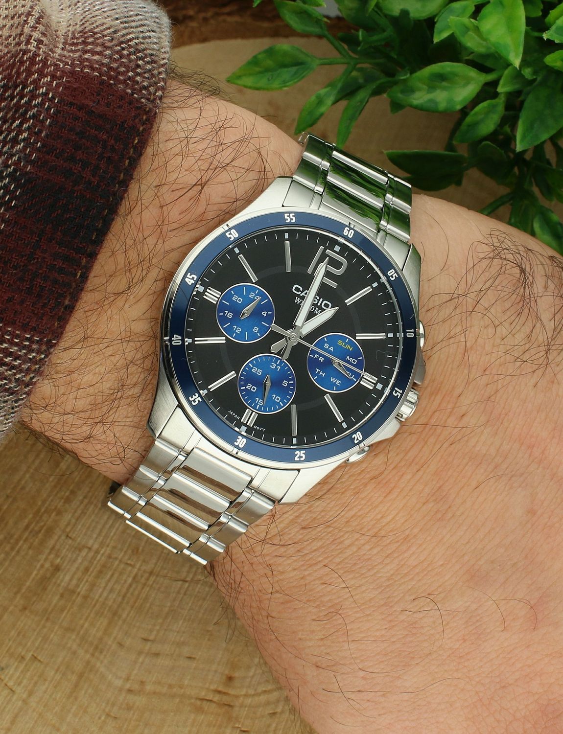 Zegarek męski Casio na bransolecie MTP-1374PD-2AVEF. Męski zegarek na bransolecie. Męski zegarek Casio. Zegarek męski Casio na prezent. Zegarek męski klasyczny na baterię..jpg