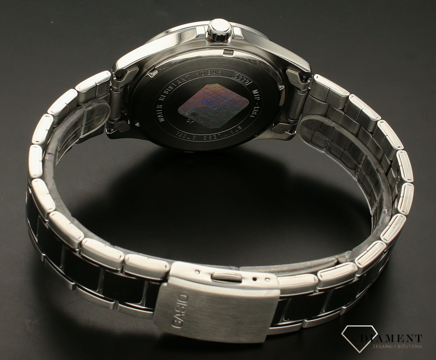 Zegarek męski Casio Classic MTP-1384D-7A2VEF klasyczna srebrna bransoleta, srebrna tarcza oraz koperta..webp