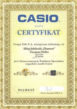 Certyfikat Casio autoryzowany partner casio www.zegarki-diament.1.jpg