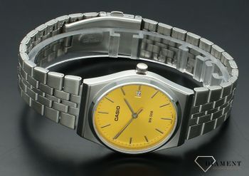 Zegarek Casio na srebrnej bransolecie MTP-B145D-9AVEF żółty (4).jpg