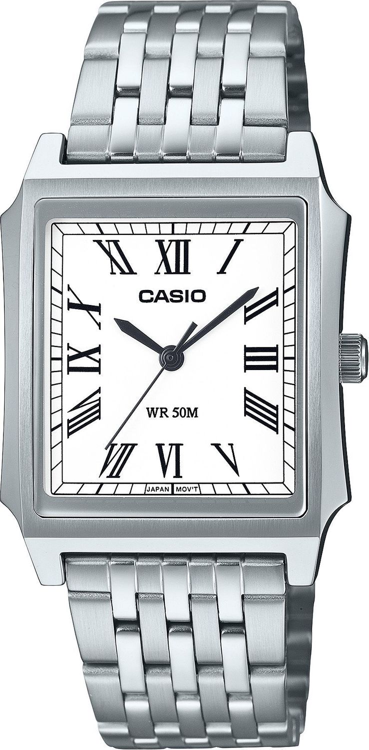 Zegarek Casio MTP-B190D-7BVEF – Zegarek Męski Kwarcowy z Białą Tarcza i Stalową Bransoletą.jpg