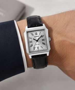 Zegarek Casio MTP-B190L-7BVER – klasyczny zegarek na skórzanym pasku black.jpg