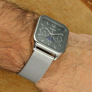 Zegarek męski Casio MTP-M305M-8AVER Timeless Collection  Fazy Księżyca  Mesh  Sklep Diament  3+3 lata gwarancji szary.jpg